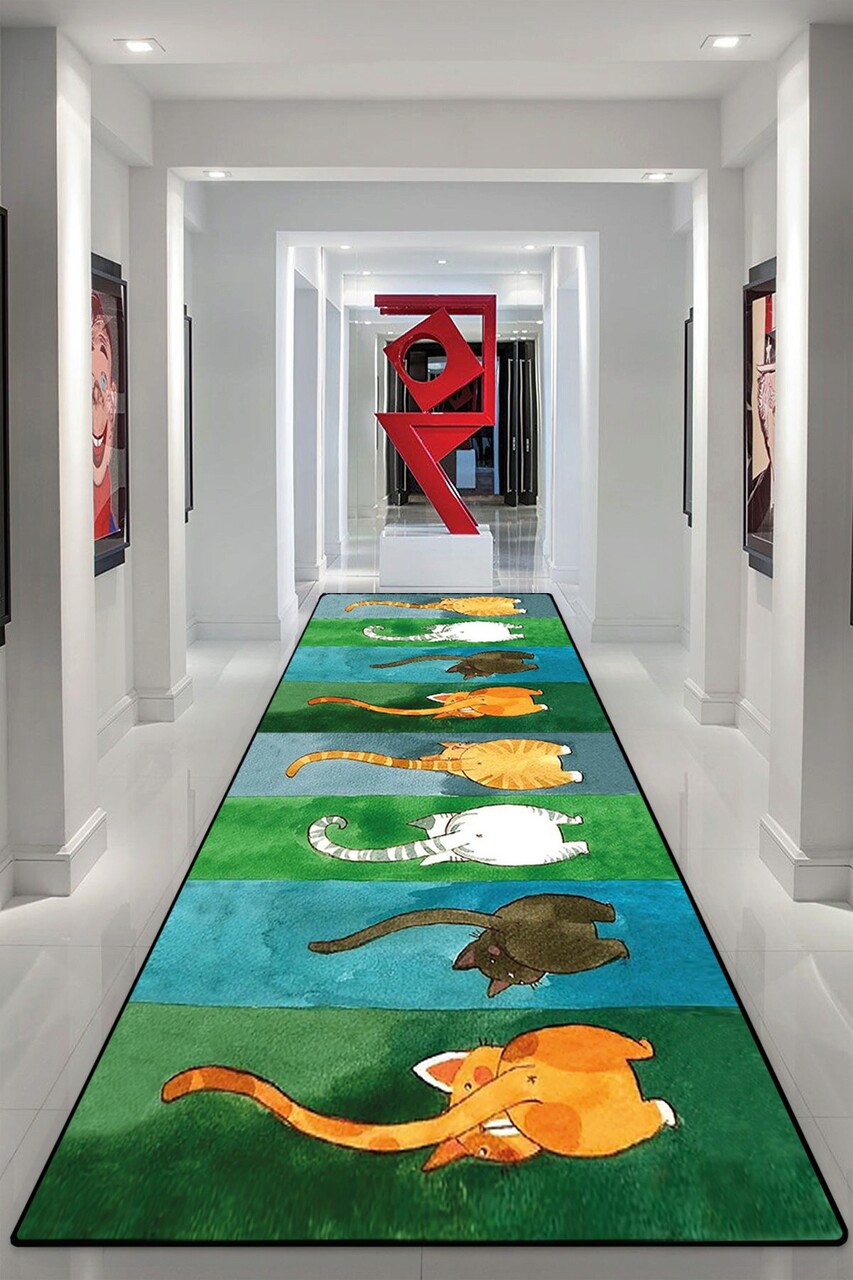 Covor, Gatto Carino, 80x150 cm, Multicolor - imagine 3